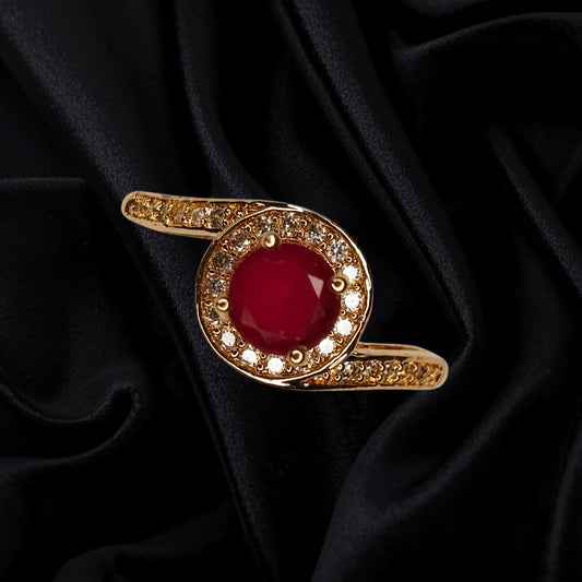 Royal Ruby Gold Plated Ring