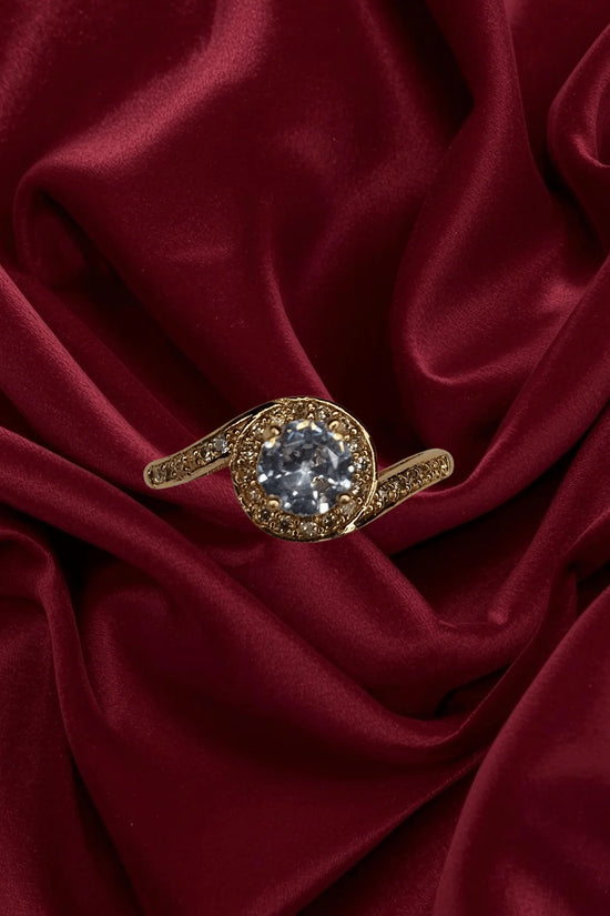 Royal Sparkle Gold-Plated Crystal Ring