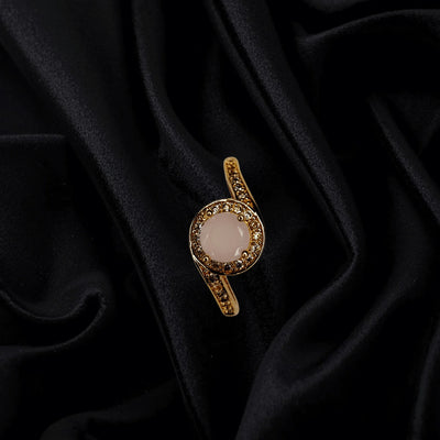 Royal Glow Gold-Plated Crystal Ring