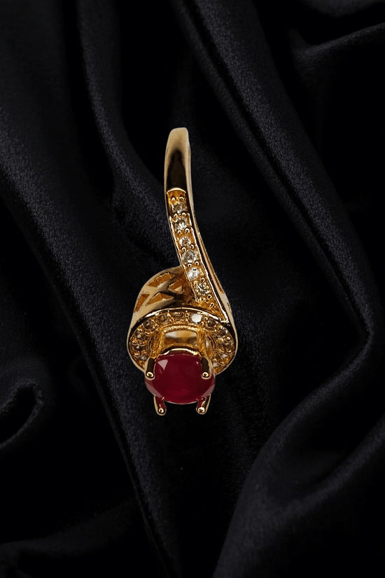 Royal Ruby Gold Plated Ring