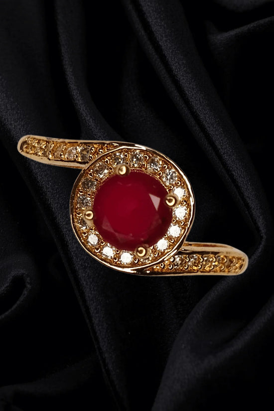 Royal Ruby Gold Plated Ring