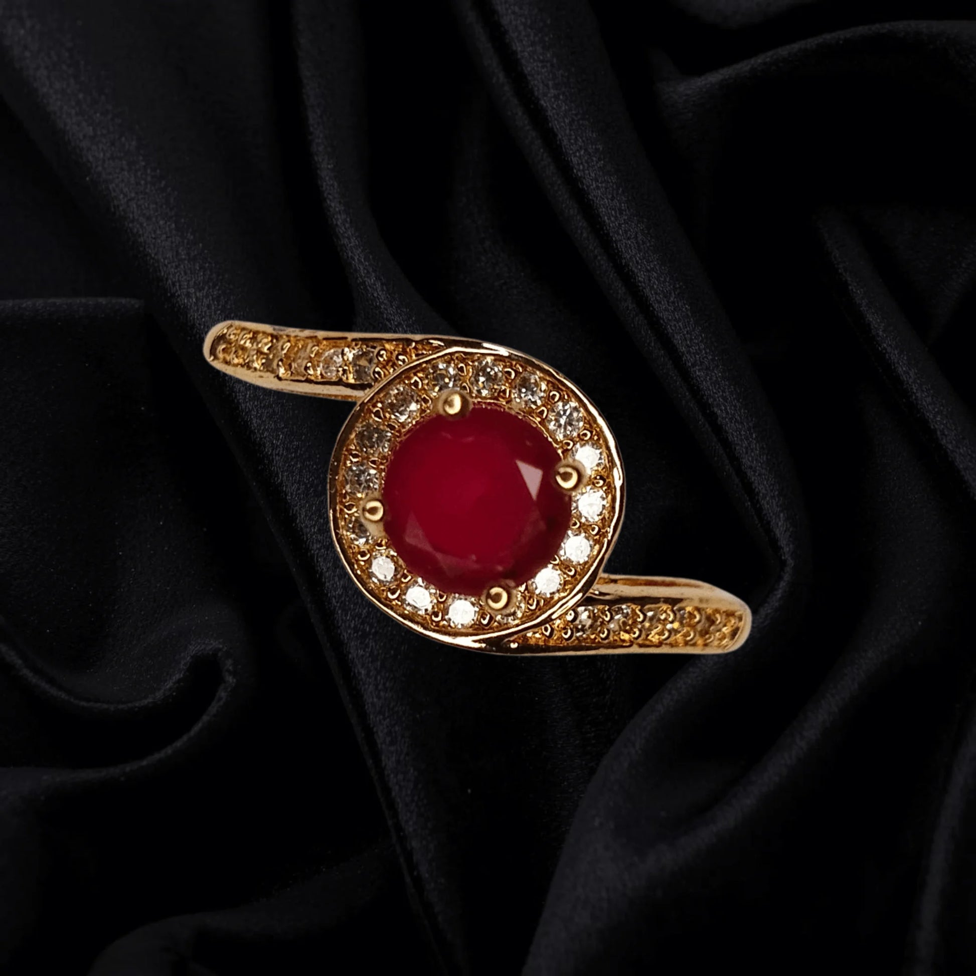 Royal Ruby Gold Plated Ring