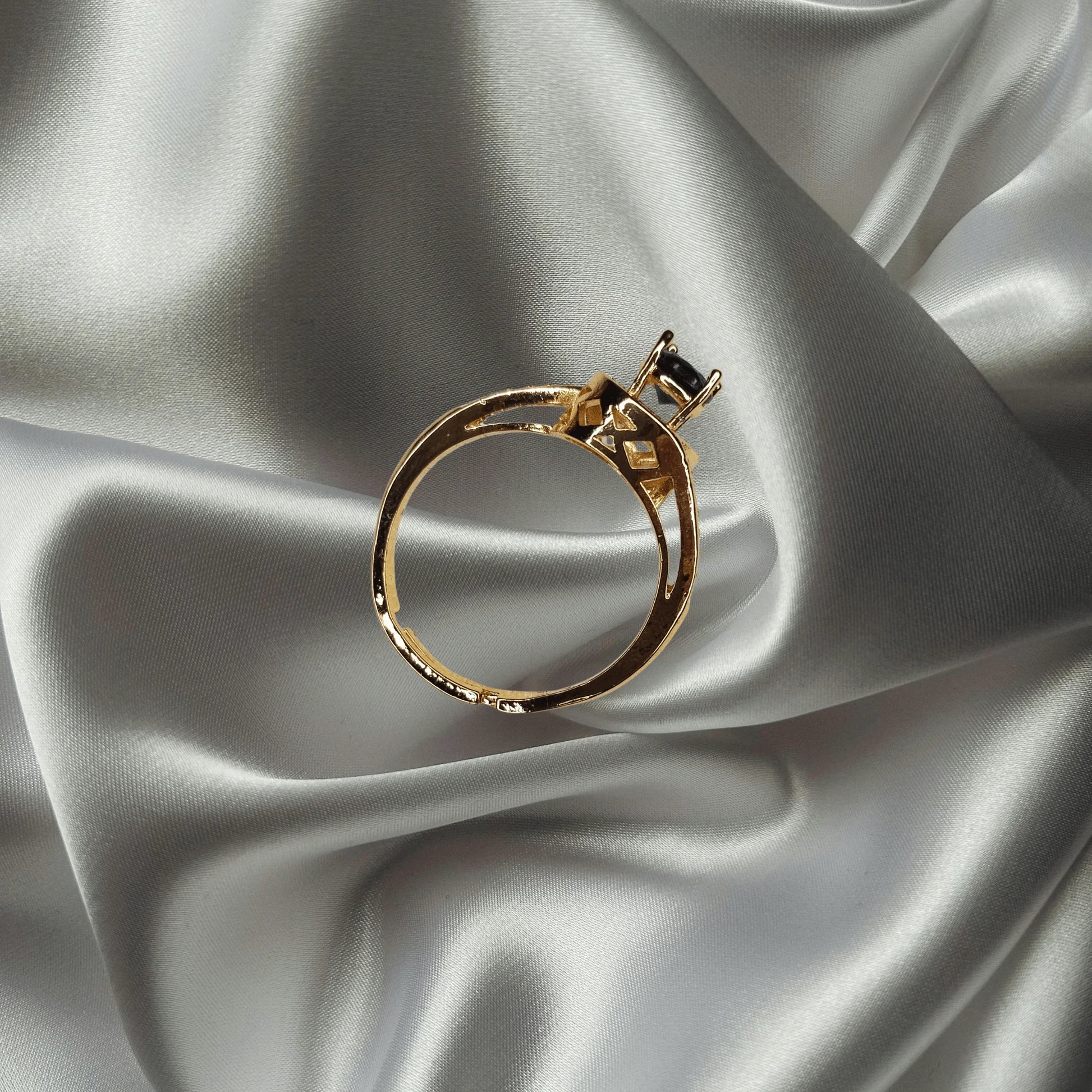 Royal Blue Crystal Halo Ring