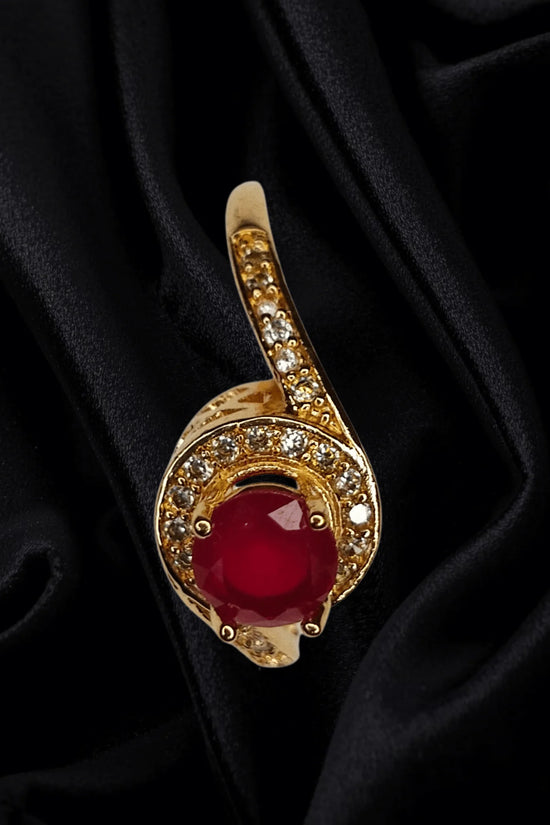 Royal Ruby Gold Plated Ring