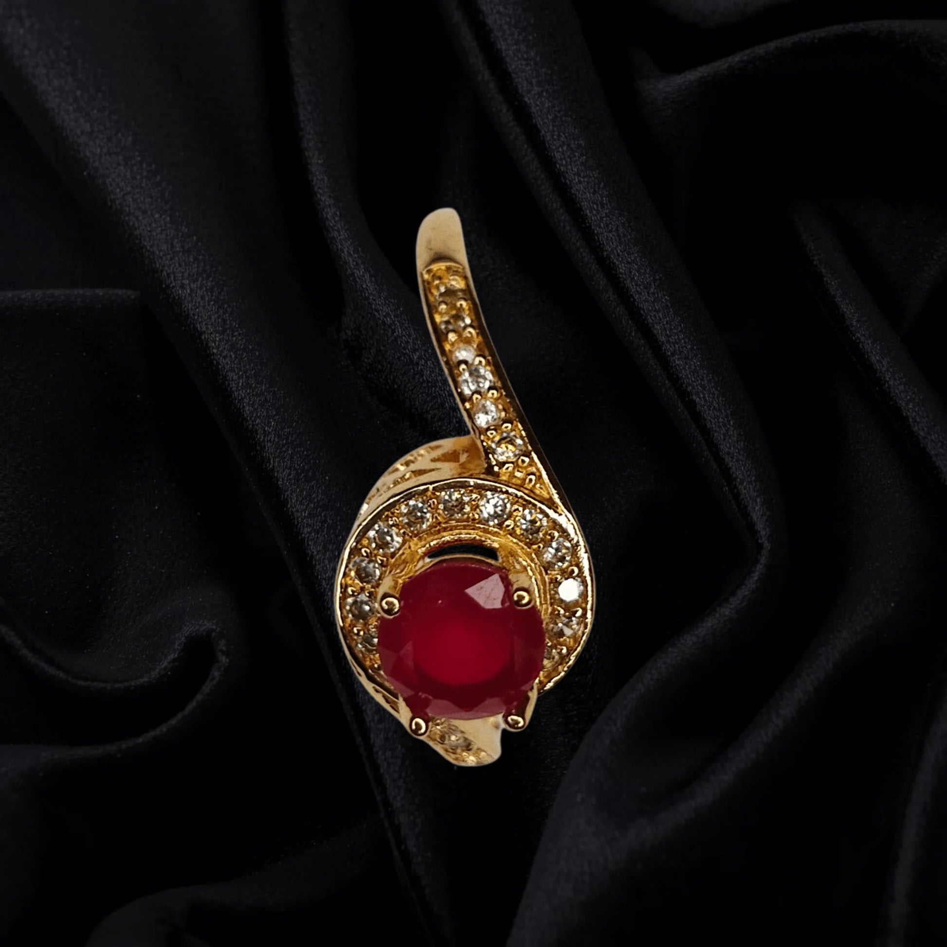 Royal Ruby Gold Plated Ring